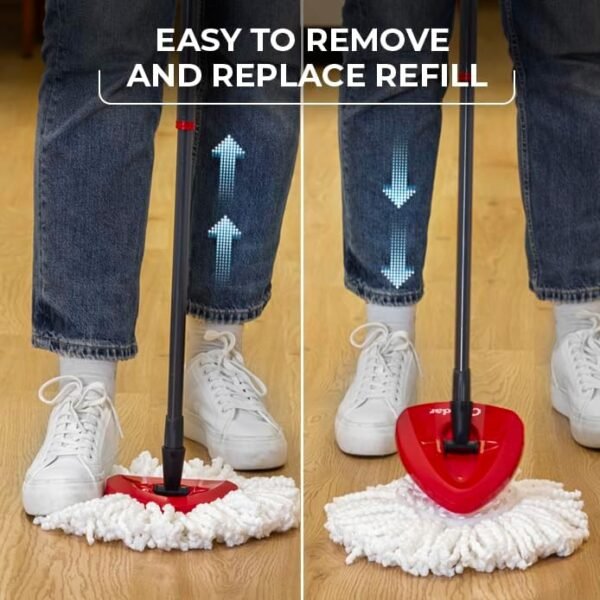 O-Cedar EasyWring Spin Mop Microfiber Refill, White - Image 2